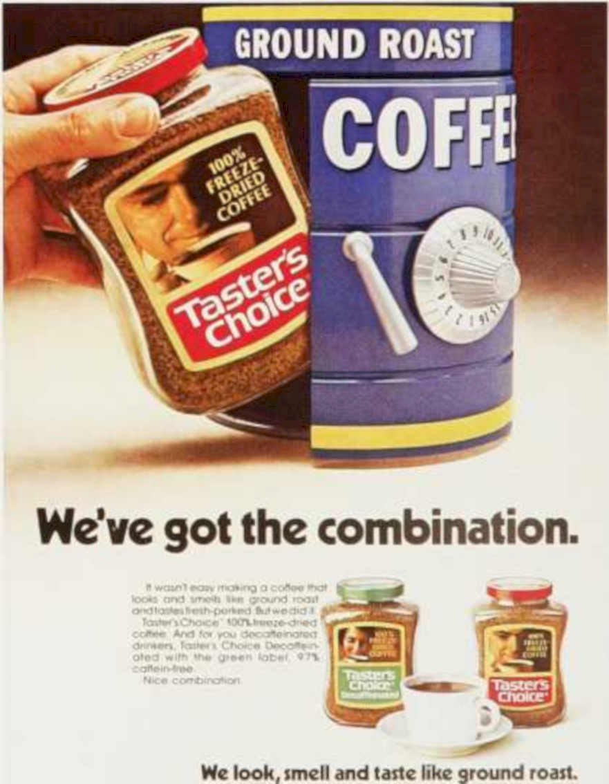 Taster Choice Coffee Vintage Retro Advert Ads A4 Photo Print