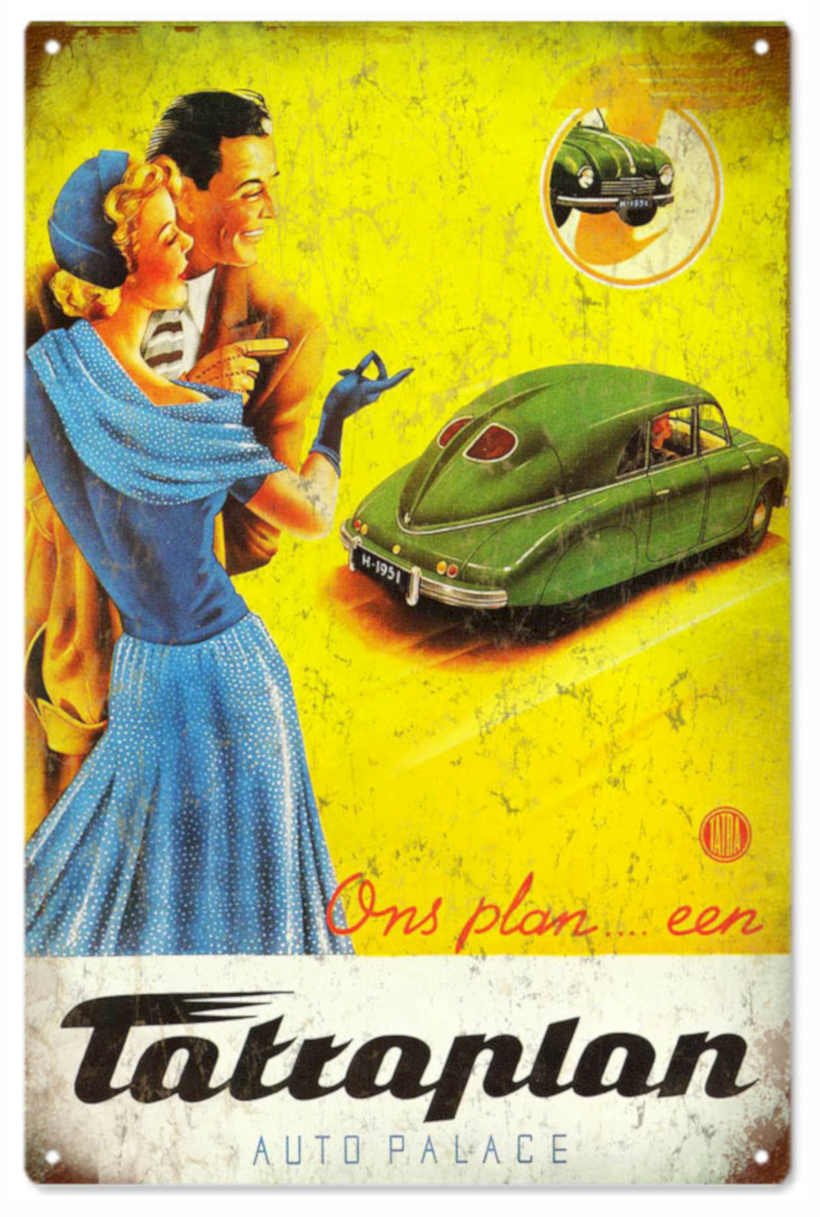 Tatra Plan Auto Vintage Retro Advert Ads A4 Photo Print
