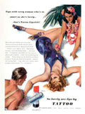 Tattoo Lipstick Women 1930s Vintage Retro Advert Poster