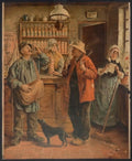 Tavern Men Cat Vintage Retro Advert Poster