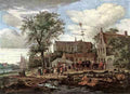 Tavern with May Tree A4 Photo Print