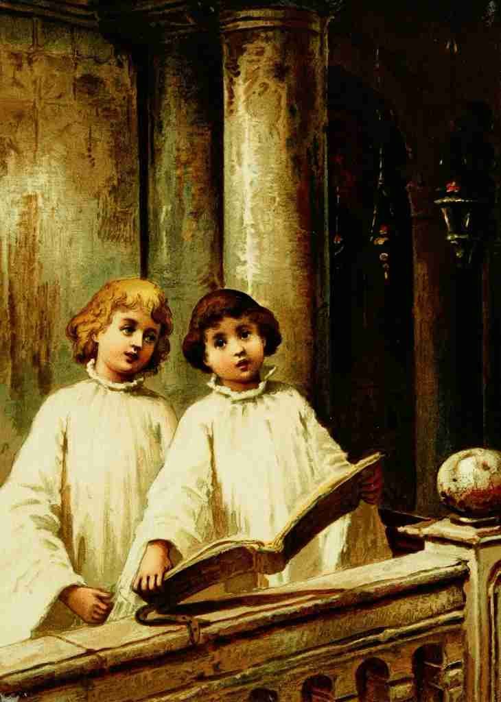 Taylor William 1854 1926 Babys Lullaby 1888 Choir boys A4 Photo Print