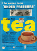 Tea Dinner Man 1950s Vintage Retro Advert Poster