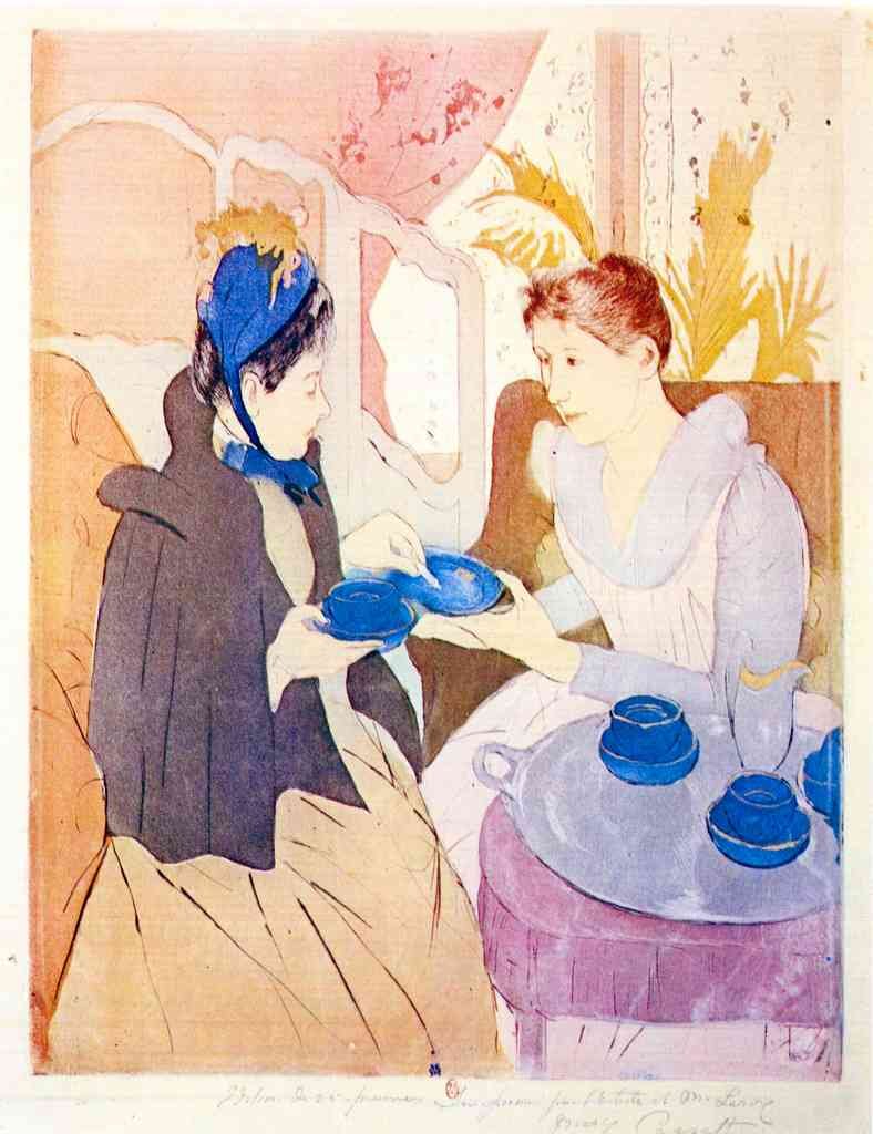 Tea In The Afternoon Cassatt A4 Photo Print