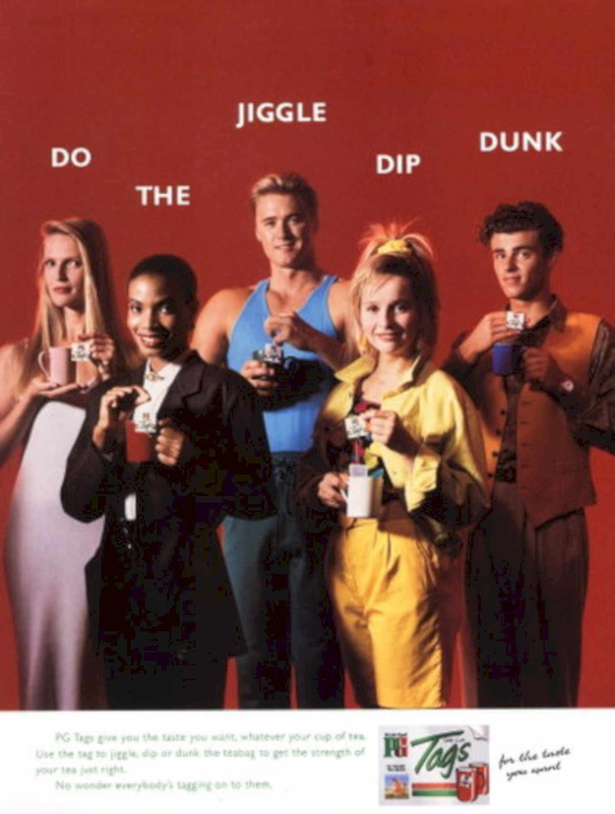 Tea People Jiggle 1990s Vintage Retro Advert