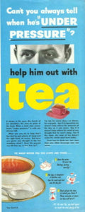 Tea Pressure Man 1950s Vintage Retro Advert Poster