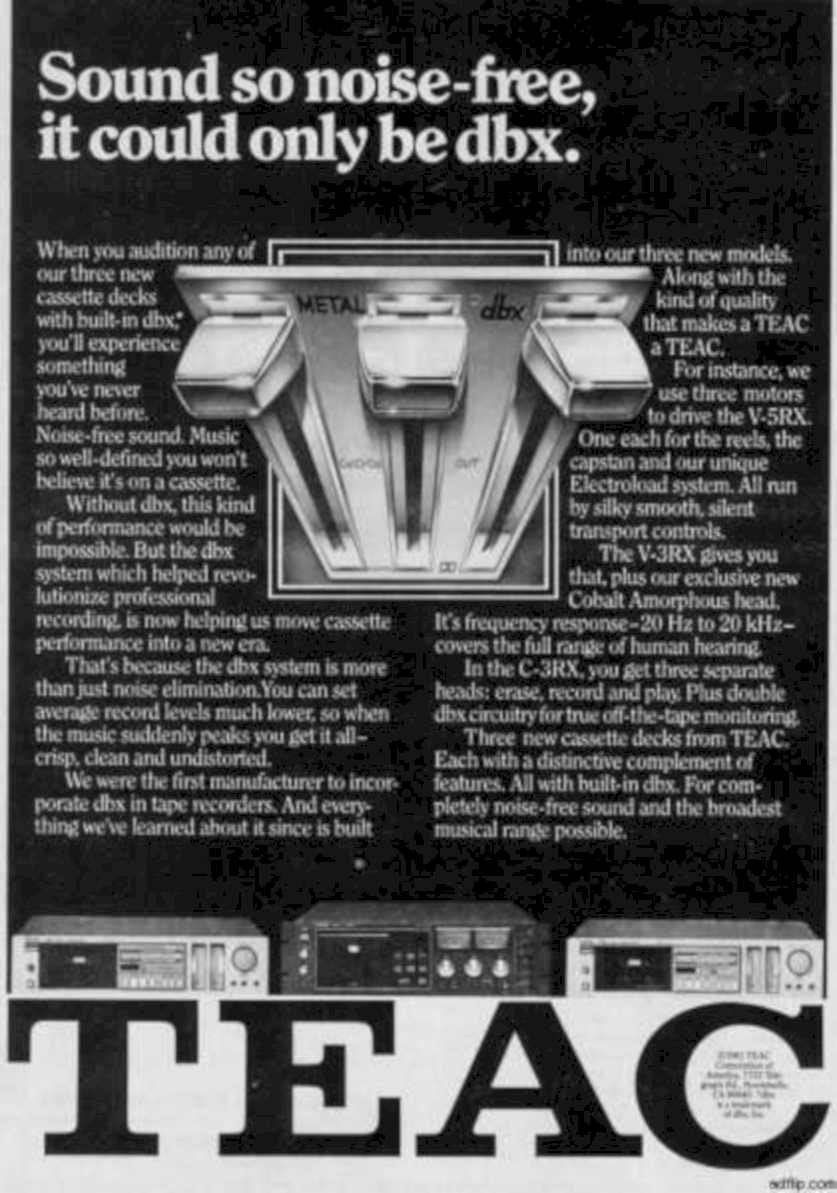 Teac Dbx Cassette Vintage Retro Advert Ads A4 Photo Print