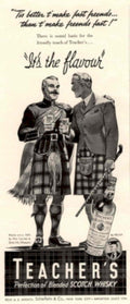 Teachers Blended Scotch 1940s Vintage Retro Advert Poster