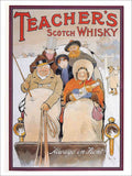Teachers Whisky Advert 1900s Vintage Retro Advert Poster A4 Photo Print
