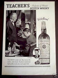 Teachers Whisky Blend Vintage Retro Advert Ads A4 Photo Print
