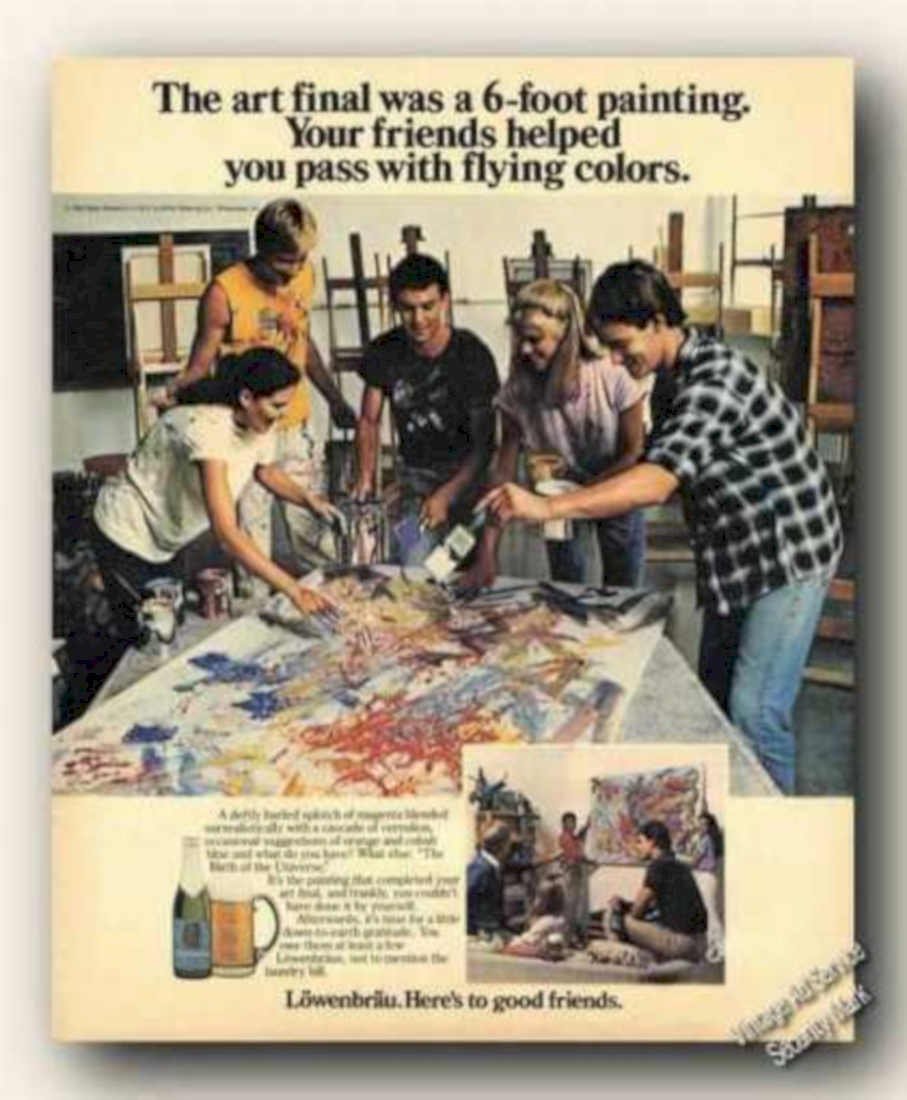 Team Painting Final Vintage Retro Advert Ads A4 Photo Print