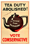 Teapot Westminster Vote Vintage Retro Advert Poster A4 Photo Print