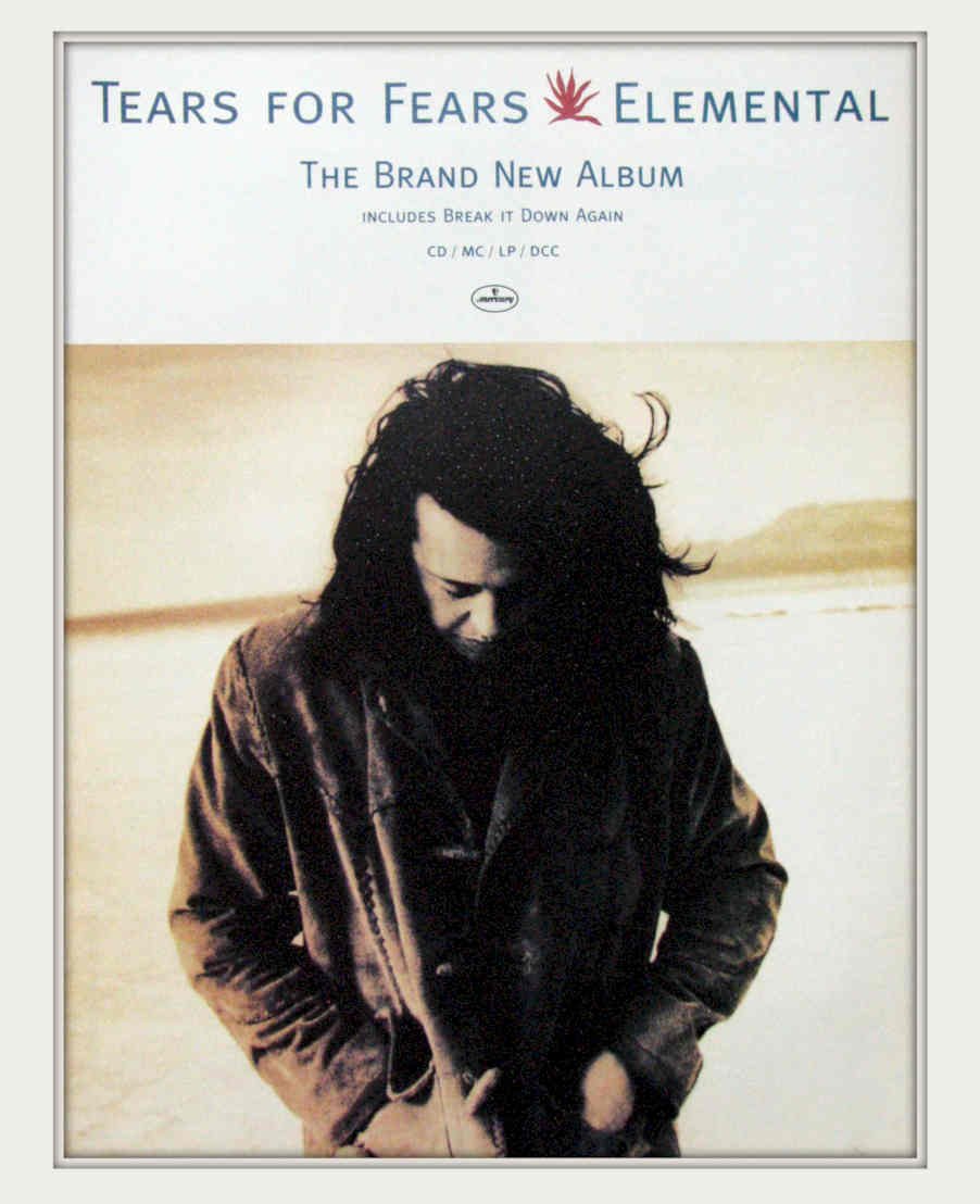 Tears Fears Elemental Vintage Retro Advert Poster A4 Photo Print
