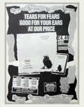 Tears Fears Flyer Vintage Retro Advert Poster A4 Photo Print