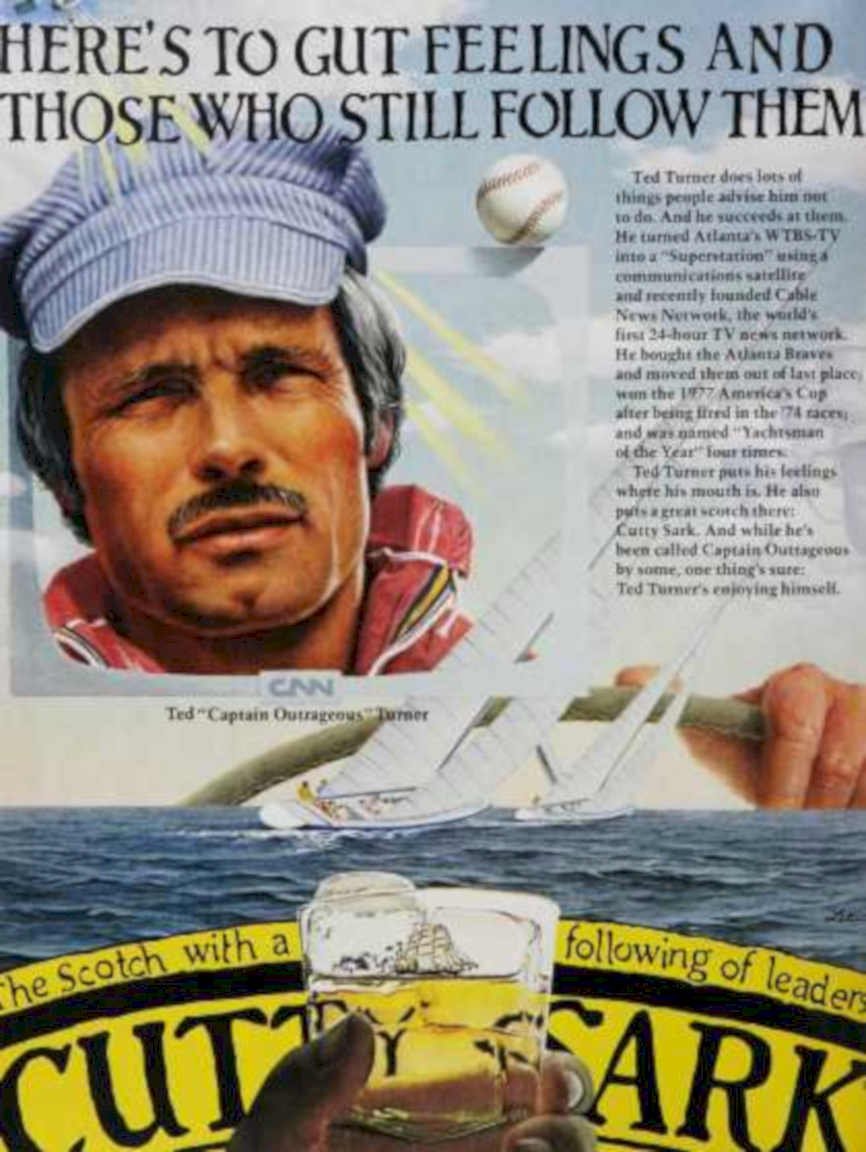 Ted Turner Cnn Vintage Retro Advert Ads A4 Photo Print