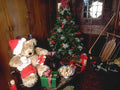 Teddy Bears Satged Christmas Tree Scene A4 Photo Print