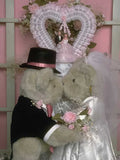 Teddy Bears Satged Teddy Bride Groom A4 Photo Print