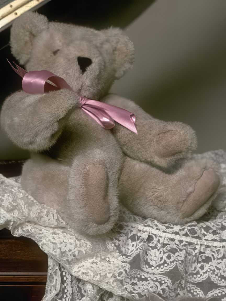 Teddy Bears Satged Vintage Teddy Bear A4 Photo Print