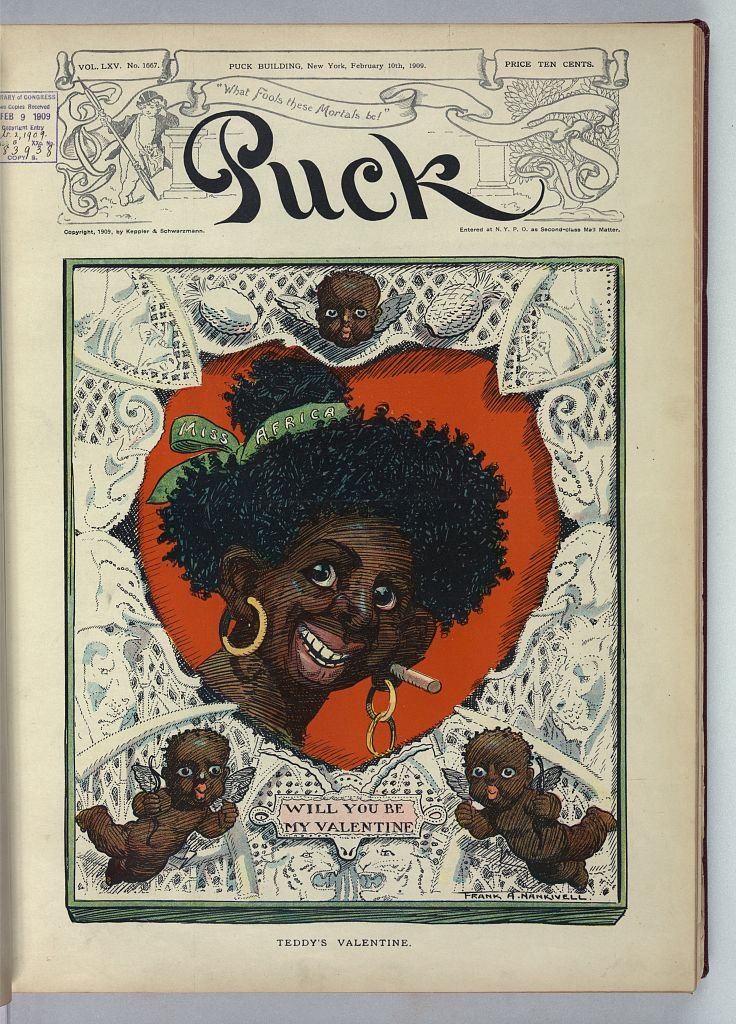 Teddy's valentine 1909 PUCK A4 Photo Print