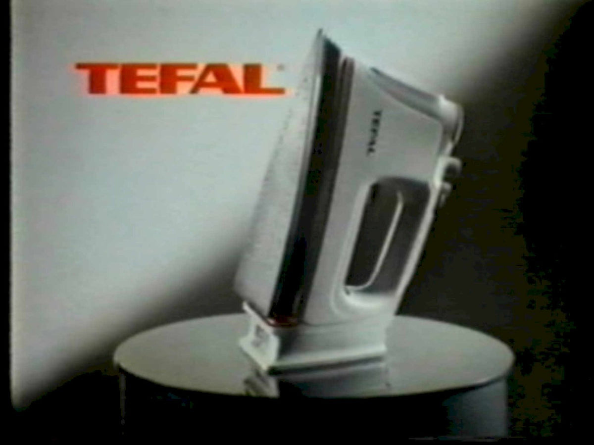 Tefal Iron White 1980s Vintage Retro Advert