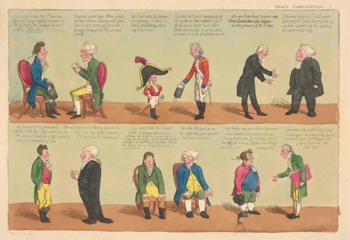 Teggs Caricature Cartoon GB Cartoon Vintage Retro Advert Poster