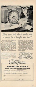 Telechron Clock Rug Vintage Retro Advert Ads A4 Photo Print