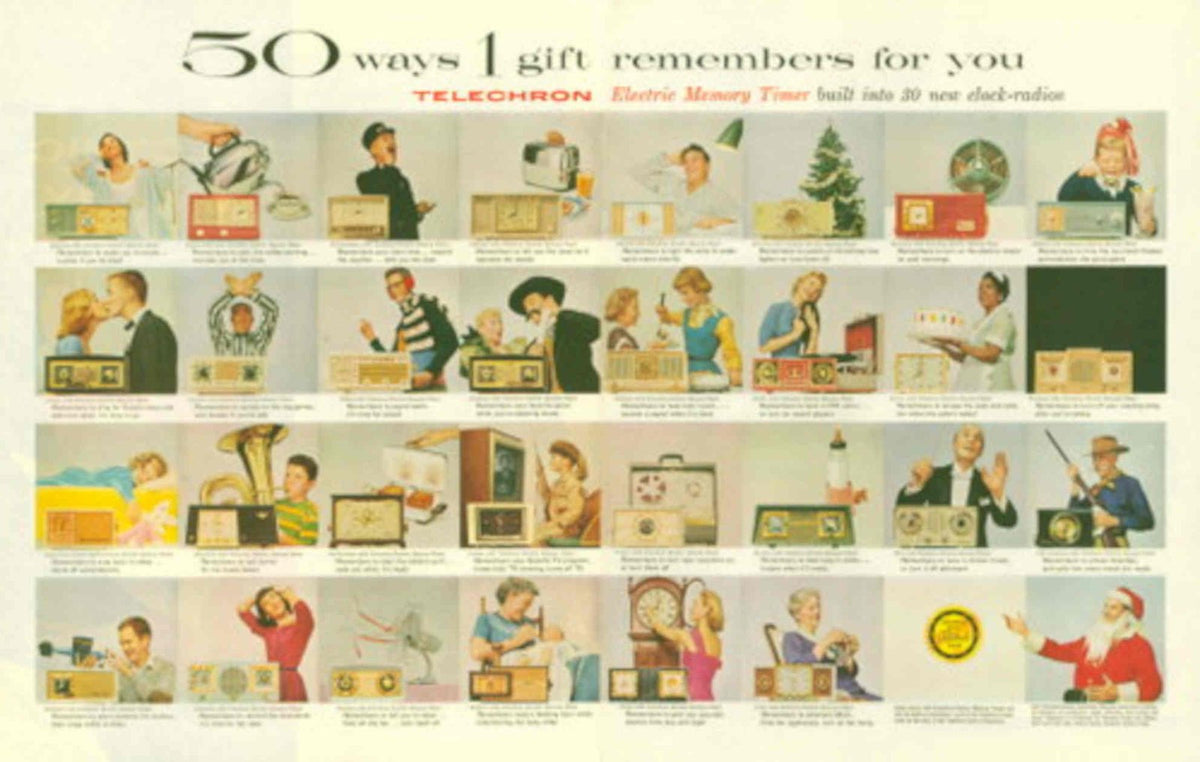 Telechron Memory Timer 1950s Vintage Retro Advert Poster