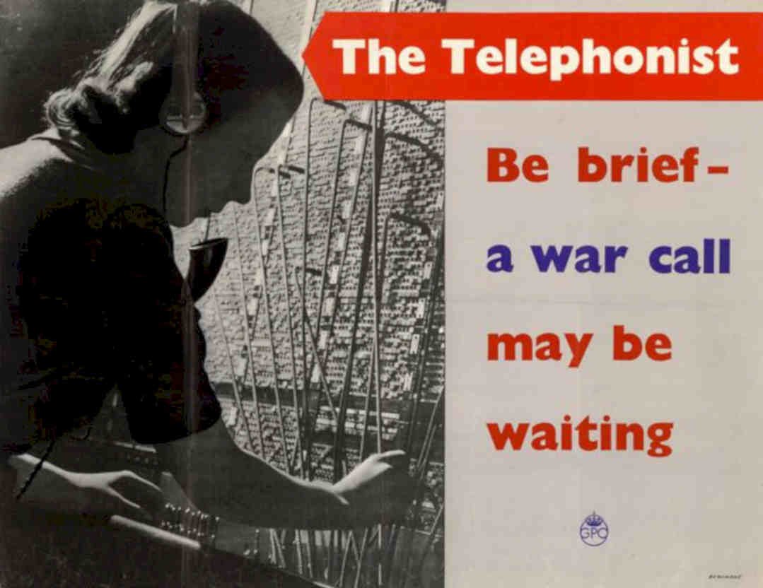 Telephonist Switchboard War Vintage Retro Advert Poster A4 Photo Print