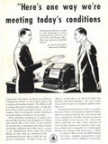 Telexwriter Meeting Conditions 1930s Vintage Retro Advert Poster