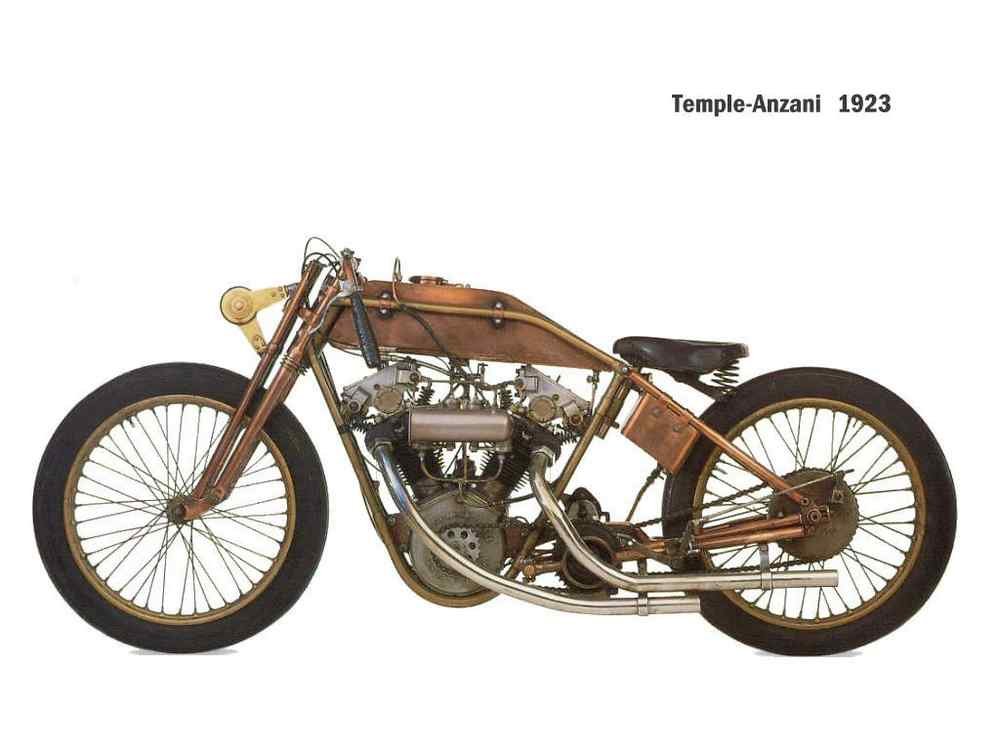 Temple Anzani 1923 motorbike A4 Photo Print