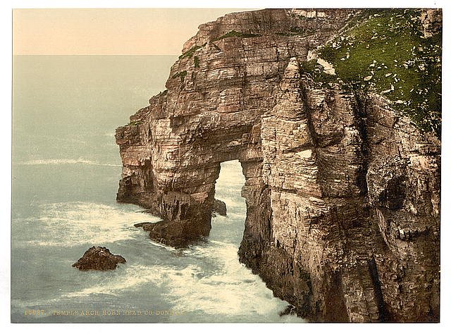 Temple Arch Horn Head County Donegal Vintage A4 Photo Print