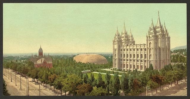 Temple Square Salt Lake City Vintage A4 Photo Print