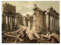 Temple of Jupiter the facade Baalbek Vintage A4 Photo Print