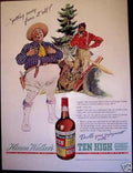 Ten High Whiskey Vintage Retro Advert Ads A4 Photo Print