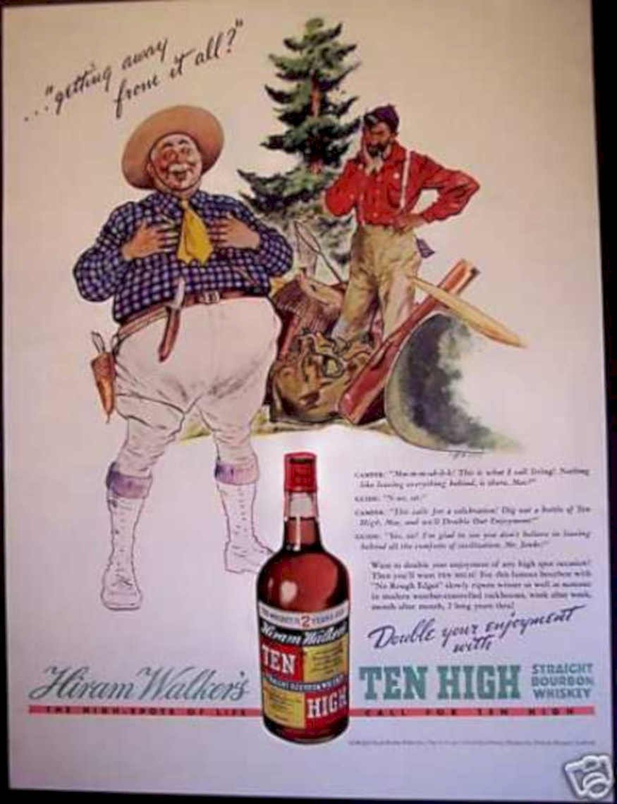 Ten High Whiskey Vintage Retro Advert Ads A4 Photo Print