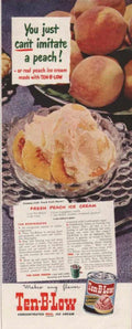 Ten Low Peaches Vintage Retro Advert Ads A4 Photo Print