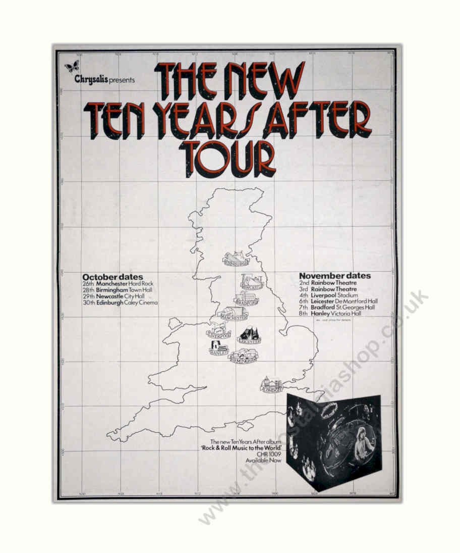 Ten Years After 2 Vintage Retro Advert Poster A4 Photo Print