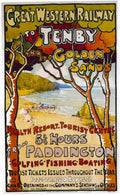 Tenby Vintage Retro Advert Poster A4 Photo Print