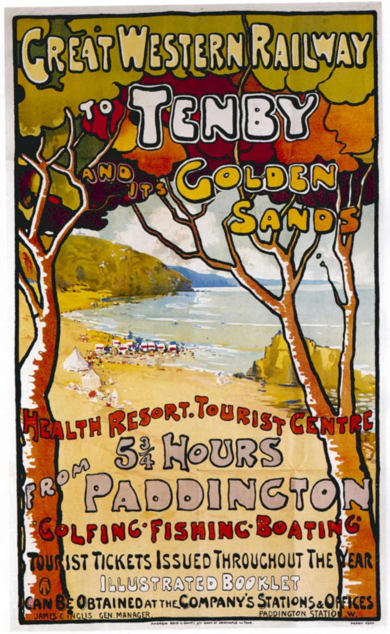 Tenby Vintage Retro Advert Poster A4 Photo Print