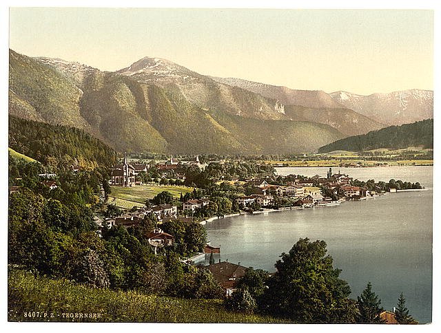 Tengernsee general view Upper Bavaria Vintage A4 Photo Print