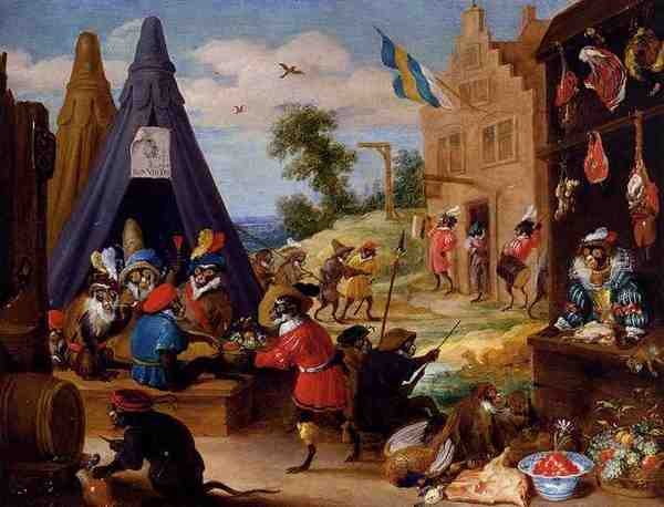 Teniers David A Festival Of Monkeys A4 Photo Print