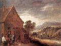 Teniers David The Younger Before The Inn A4 Photo Print