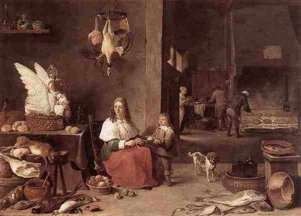 Teniers David The Younger Kitchen Scene 1644 A4 Photo Print