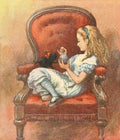 Tenniel J Alices Wonderland 1911 Alice talking to Kitty A4 Photo Print