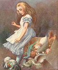 Tenniel J Alices Wonderland 1911 Alice tripped over A4 Photo Print