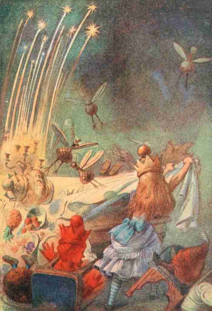 Tenniel J Alices Wonderland 1911 Everything crashed down A4 Photo Print