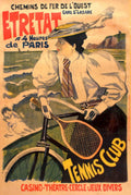 Tennis Club Etretat Vintage Retro Advert Poster A4 Photo Print