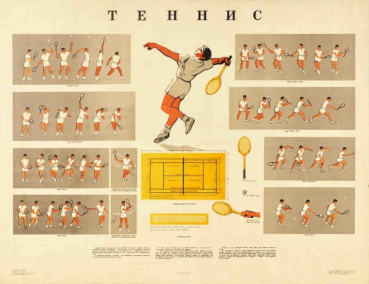 Tennis Court Players Vintage Retro Advert Poster A4 Photo Print