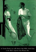 Tennis Party Goldflake 1940s Vintage Retro Advert Poster