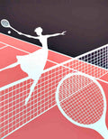 Tennis Player Swing Vintage Retro Advert Poster A4 Photo Print
